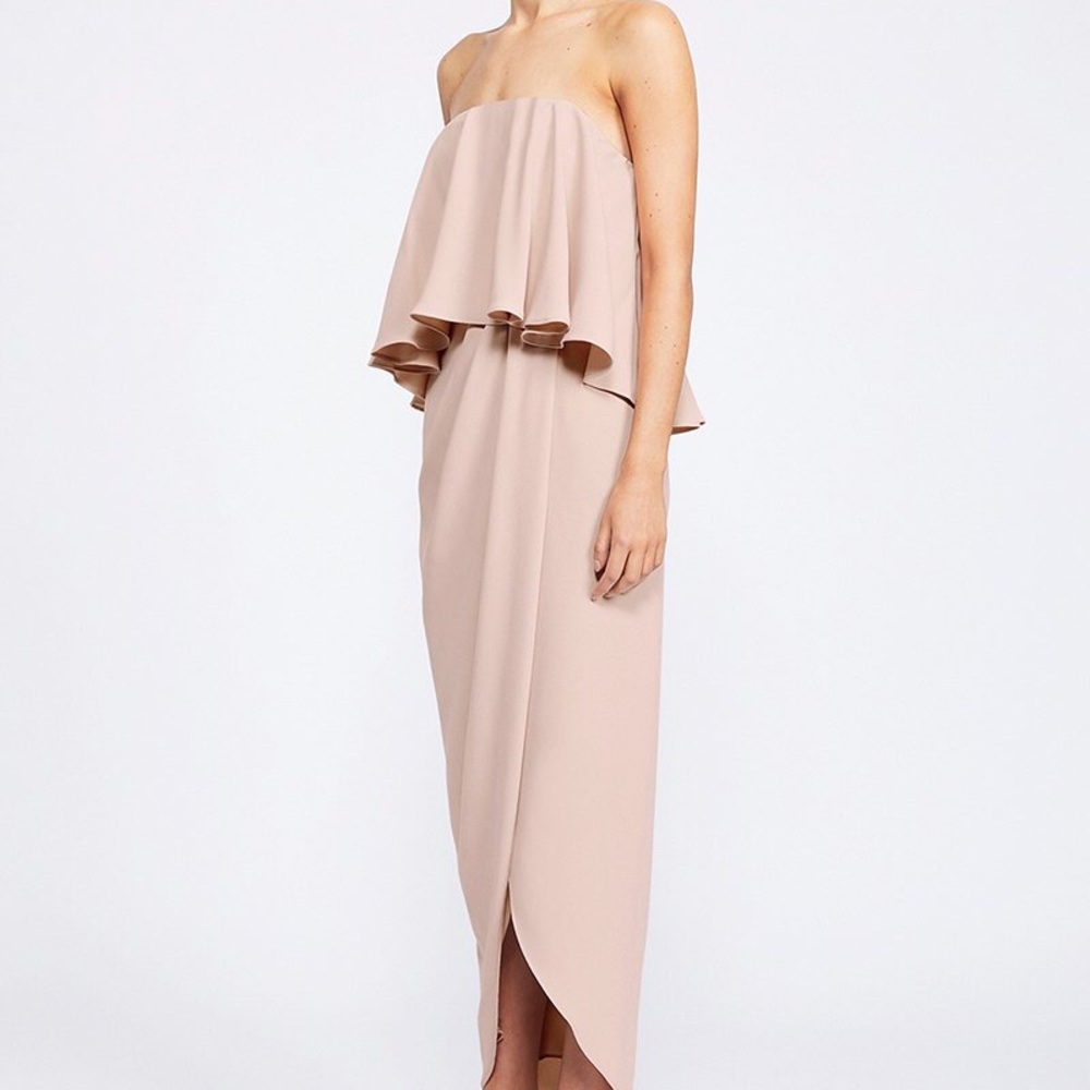Shona Joy Core Strapless Frill Bridesmaid Dress - Picture 2 of 5